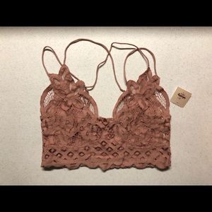 NWT FP One Adella Bralette Rose Color Sz Med